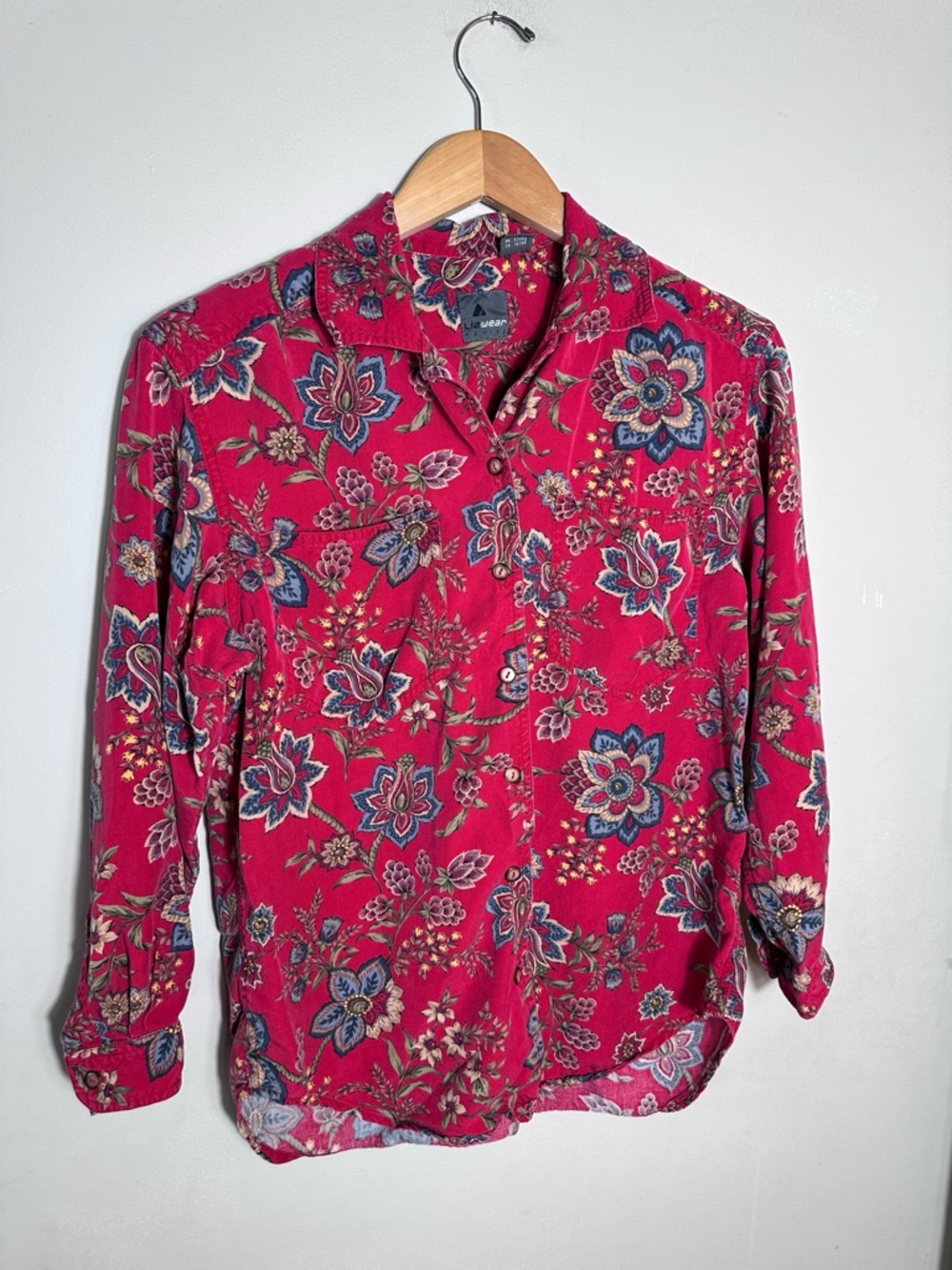 Vintage Floral Button-Down Shirt